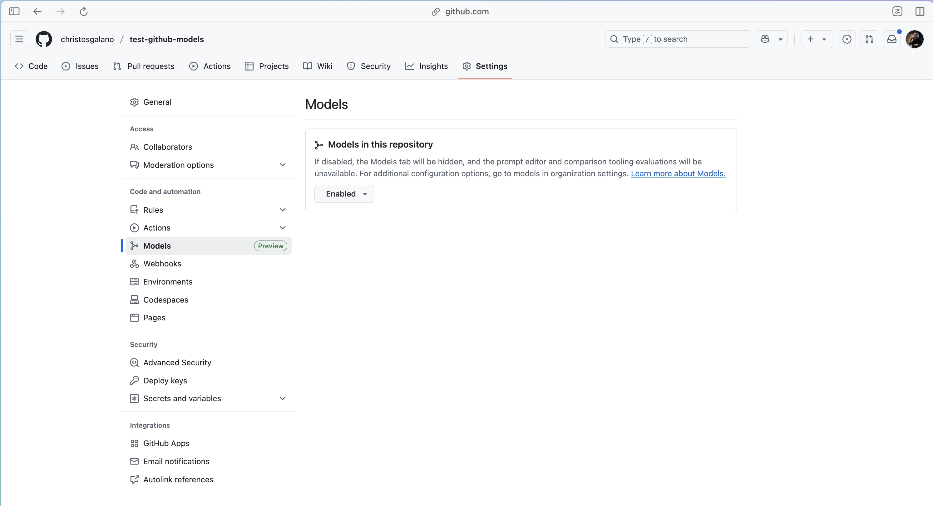 Enable Models